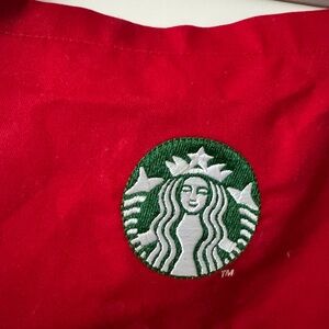 Starbucks Red Apron with Green Logo